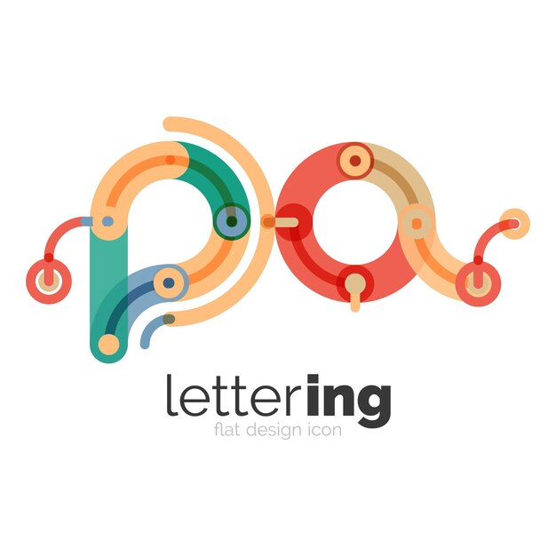 Linear business logo letter