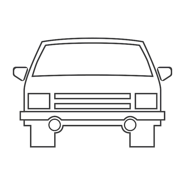 Linear car icons set Universal car icon to use in web and mobile UI