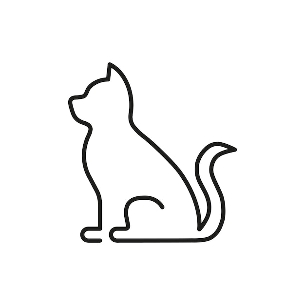 Cat Icon. Kitty Vector Icon. Cat Symbol Isolated On Background