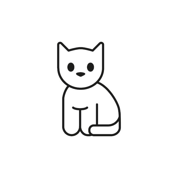 Cat line icon. Animal vector illustration isolated on white. Kitty