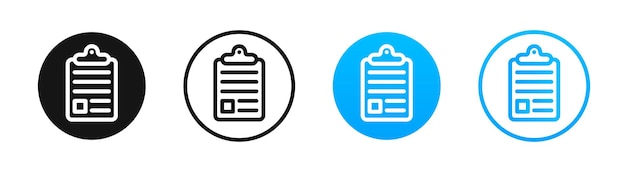 Линейные плоские векторные значки документов Значки бумажных документов Набор значков документов