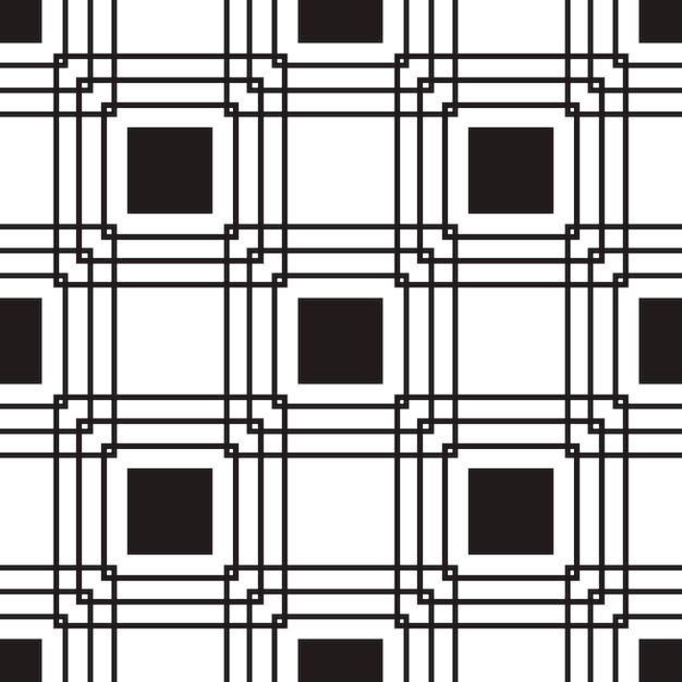 Linear geometric seamless pattern background with squares.