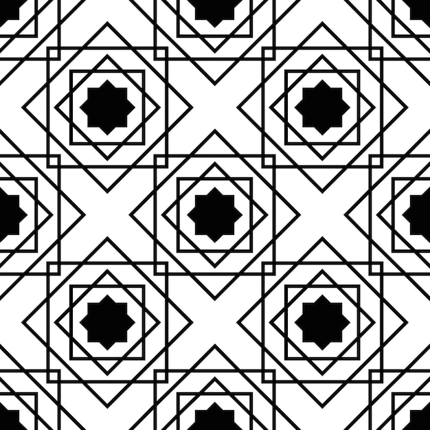 Вектор Линейный геометрический бесшовный фон с квадратами.