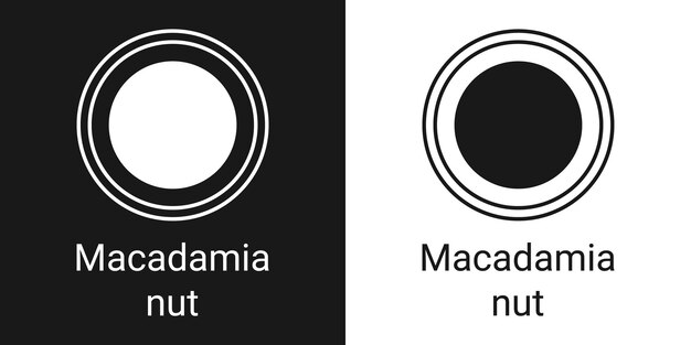 Linear macadamia nut icon outline vector sign linear icon isolated on white background