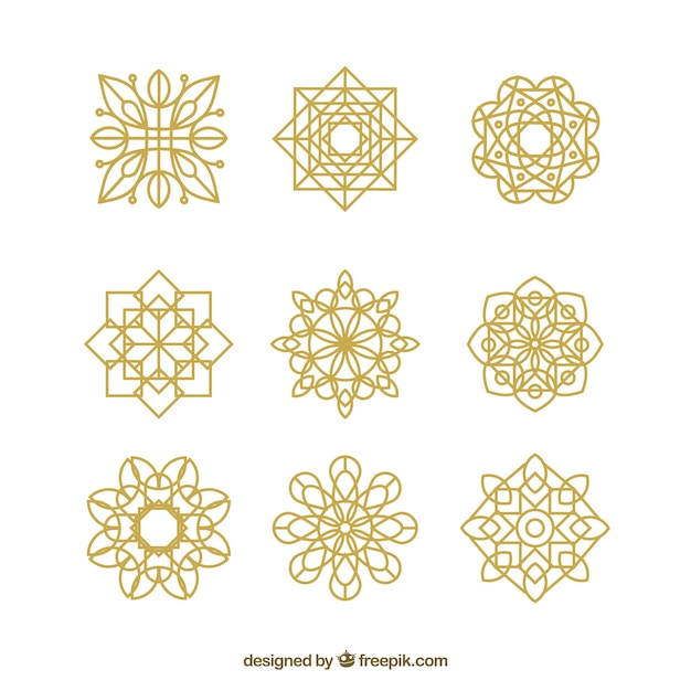 Vector linear mandala background