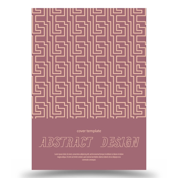 Linear ornament The idea of a banner brochure catalog or booklet A template for creative design