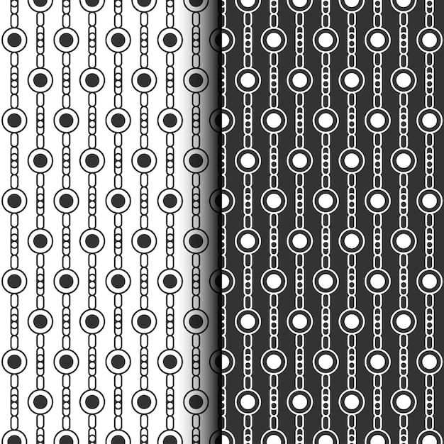 Linear seamless pattern with line stripe and circles