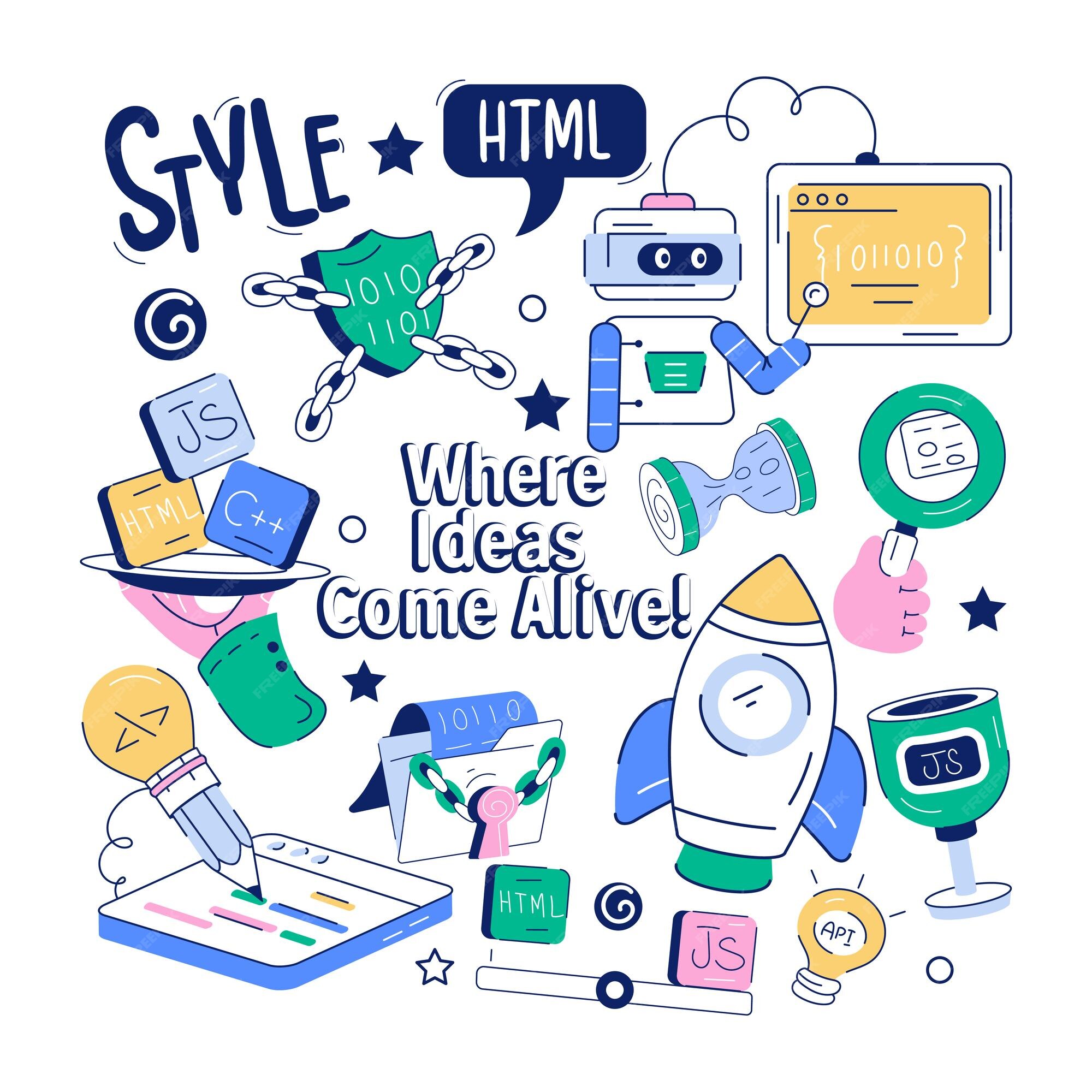 Premium Vector | Linear Style Web Programming Icon