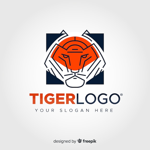 Logo della tigre lineare