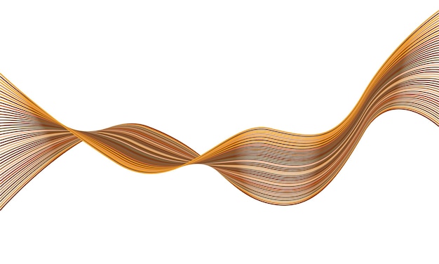 Vector linear wavy background texture background in orange and brown colors wave lines vector art