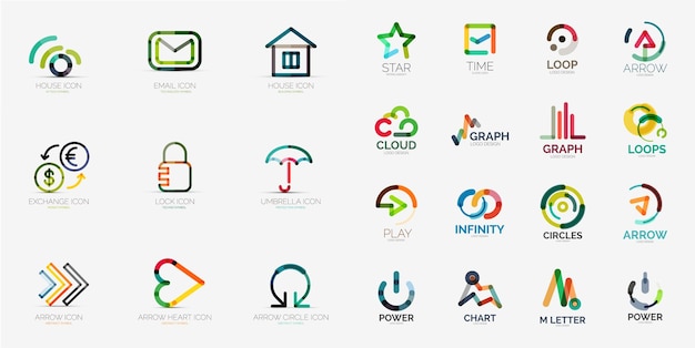 Linear web icons