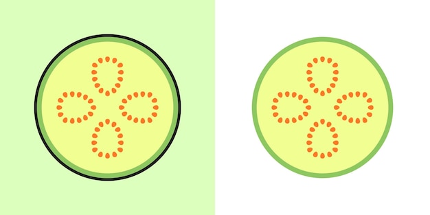 선형 호박 아이콘 개요 벡터 기호 선형 아이콘 색상의 두 가지 버전