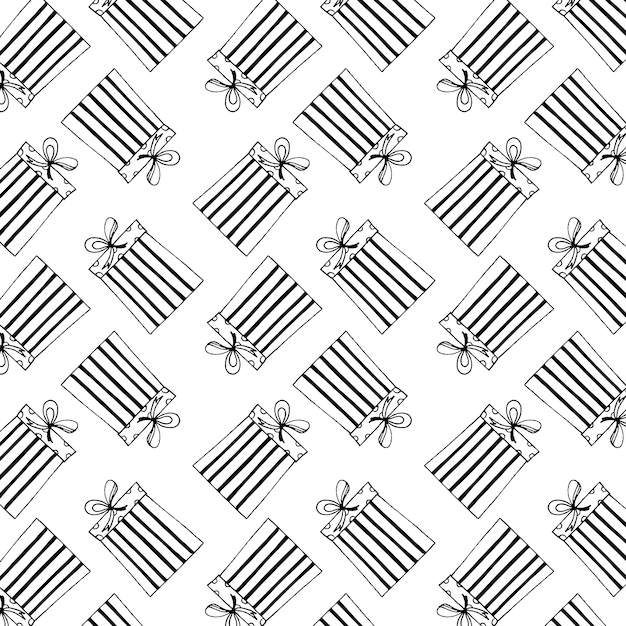 Lineart Birthday Pattern Background