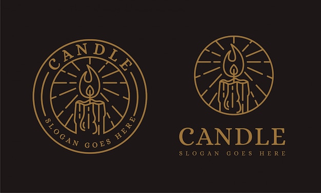 Lineart of candle logo