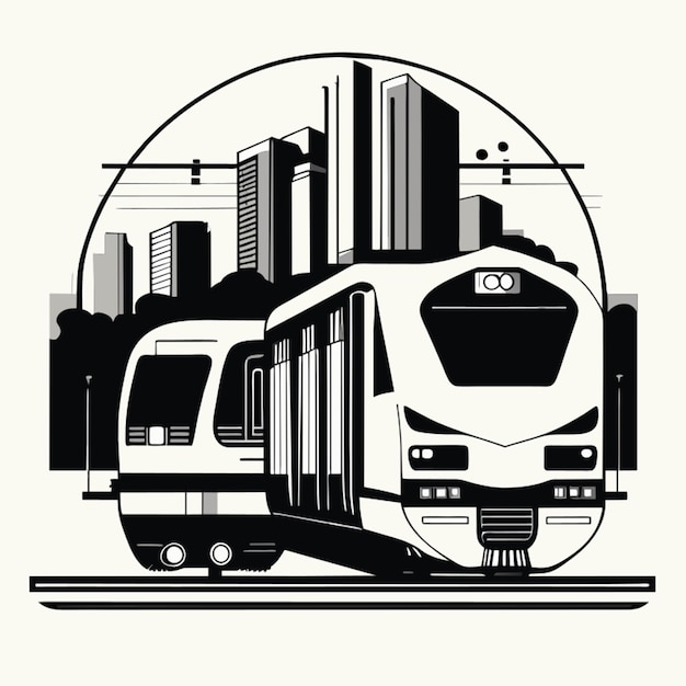 Vector lineart metro vector illustratie