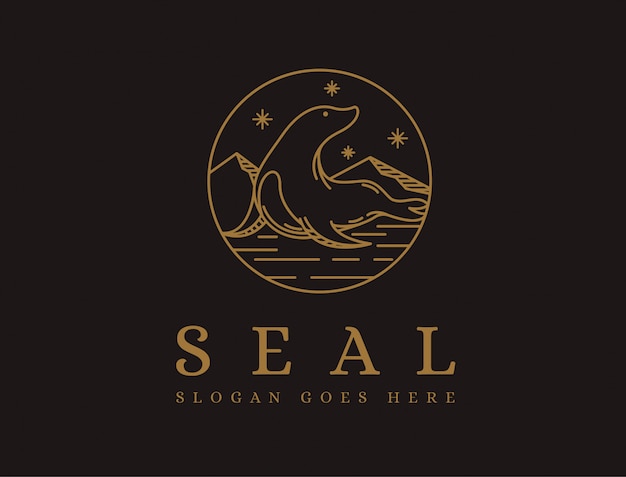 Lineart of seal logo