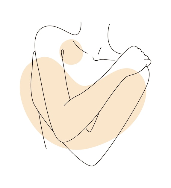 Vector lined female body part