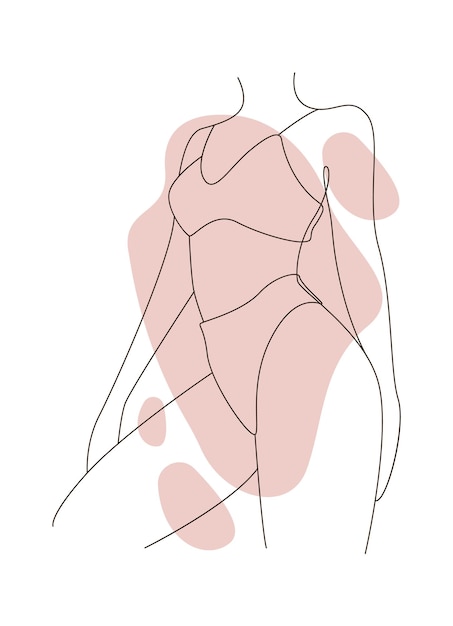 Vector lined female body part