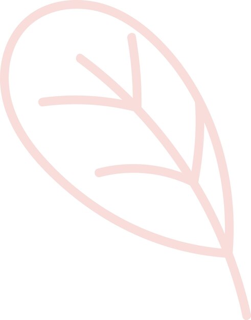 Vector lined leaf icon