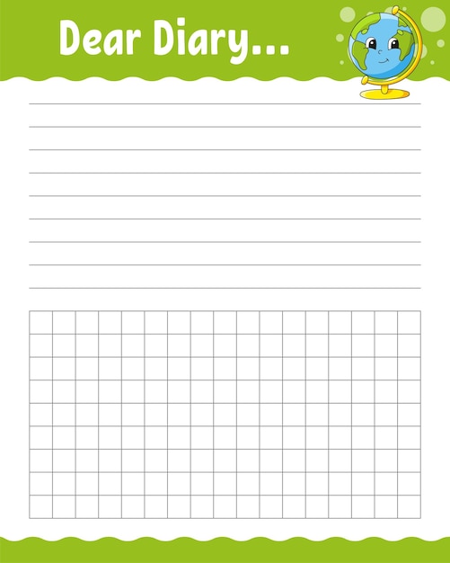 Lined sheet template Handwriting paper For diary planner checklist wish list