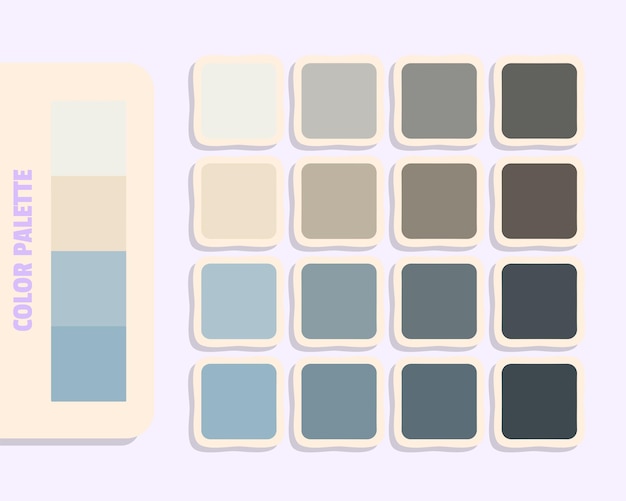 Vector linen bisque lightsteelblue darkgray color theory rgb color palette harmonious colours catalog