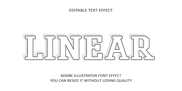 Linera vector text font effect