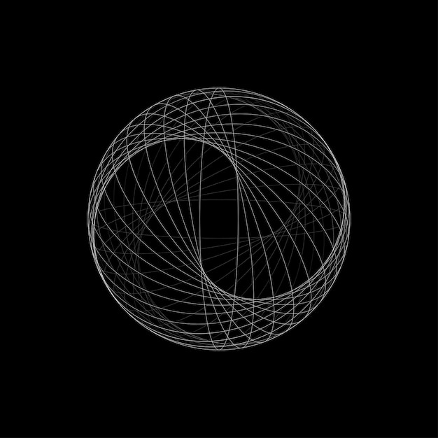 Lines in Circle Form . Spiral Vector Illustration .Technology round. Wave Logo . Design element .