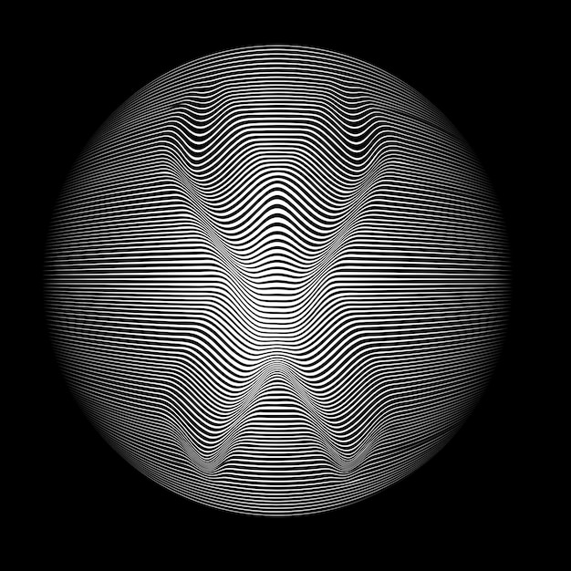 Lines constructed sphere .Vector  .Technology sphere Logo .