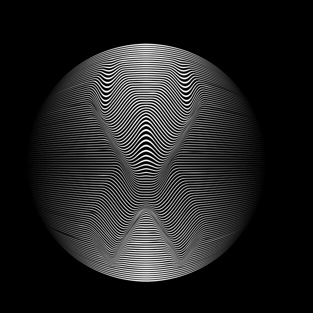 Vector lines constructed sphere .vector  .technology sphere logo .