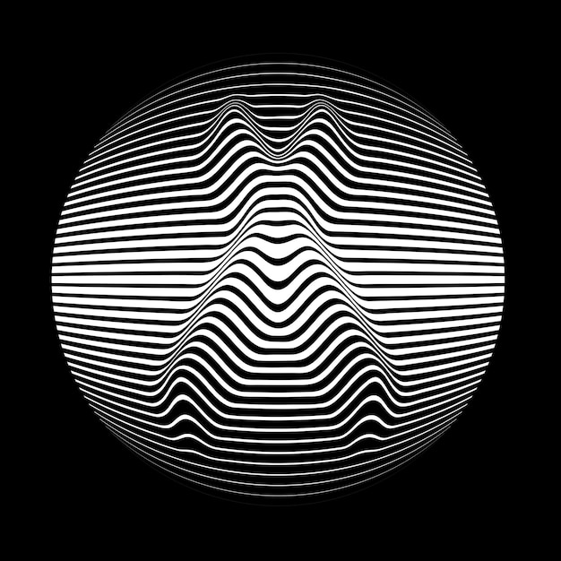 Linee costruite sfera trasparente .vector .technology sfera logo . elementi di design