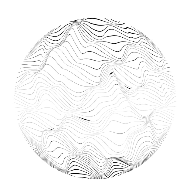 Lines constructed transparent sphere .Vector  .Technology sphere Logo