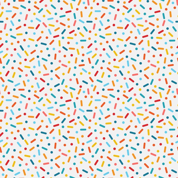 Vector lines and dots seamless bright pattern