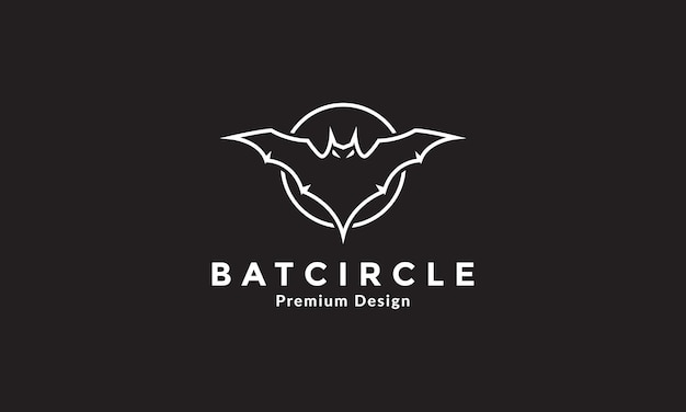 Lines modern bat with circle logo symbol vector icon illustration design