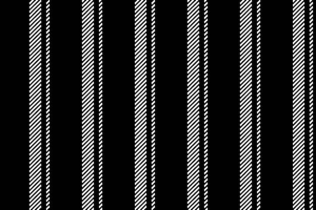 Lines pattern stripe of fabric textile background with a vertical seamless texture vector in black and white colors