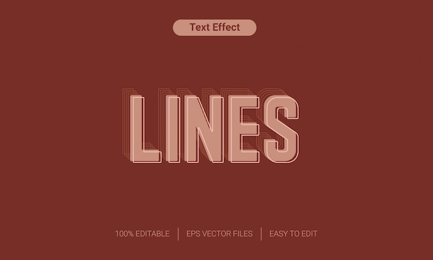Vector lines soft eps text effect