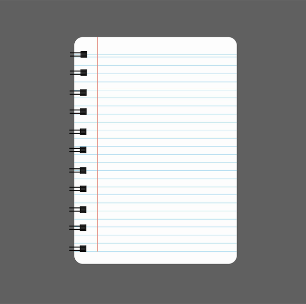 lines spiral notepad. vector illustration