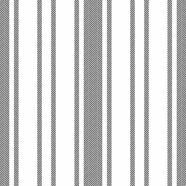 Vector lines textile vertical of fabric seamless background with a pattern stripe texture vector in white and black colors