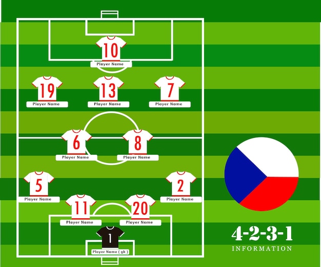 ラインナップ サッカー トーナメント ベクトル図