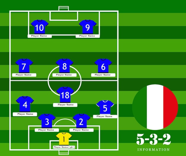 ラインナップ サッカー トーナメント ベクトル図