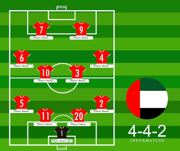 라인업 축구 대회 벡터 일러스트 레이 션