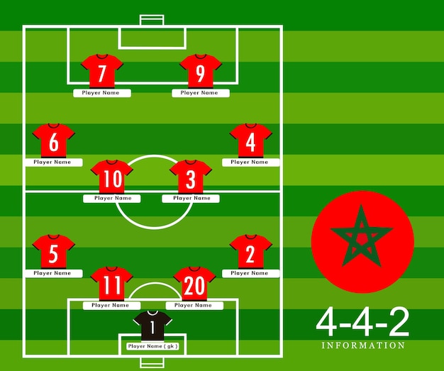 Lineup football tournament vector illustration
