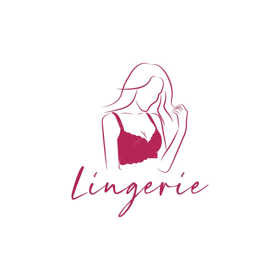 Premium Vector | Lingerie lady bra logo vector illustration template