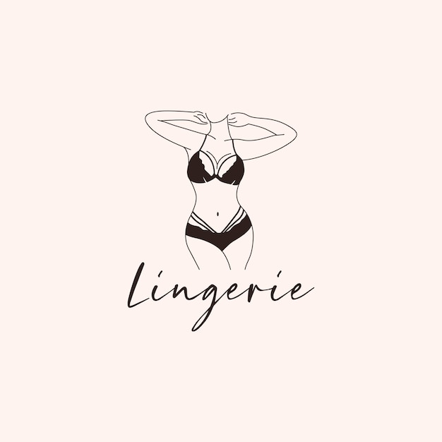 Underwear Shop Logo Template Design. Vector Illustration. Royalty