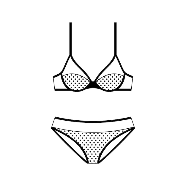 Lingerie vector icon isolated on white background