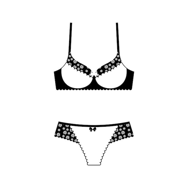 Lingerie vector pictogram geïsoleerd op een witte achtergrond