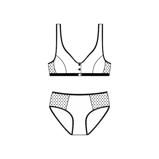 Lingerie vector pictogram geïsoleerd op een witte achtergrond