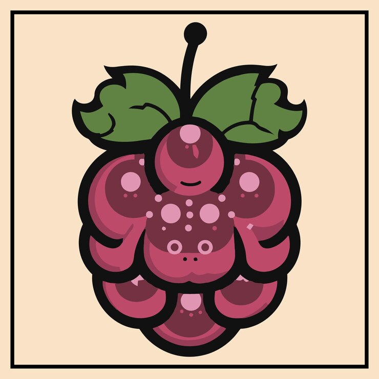 Vector lingonberry color vector illustration