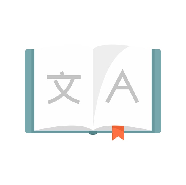 Vector linguist school book icon flat illustration of linguist school book vector icon for web design
