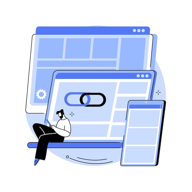 link building abstract concept vector illustration