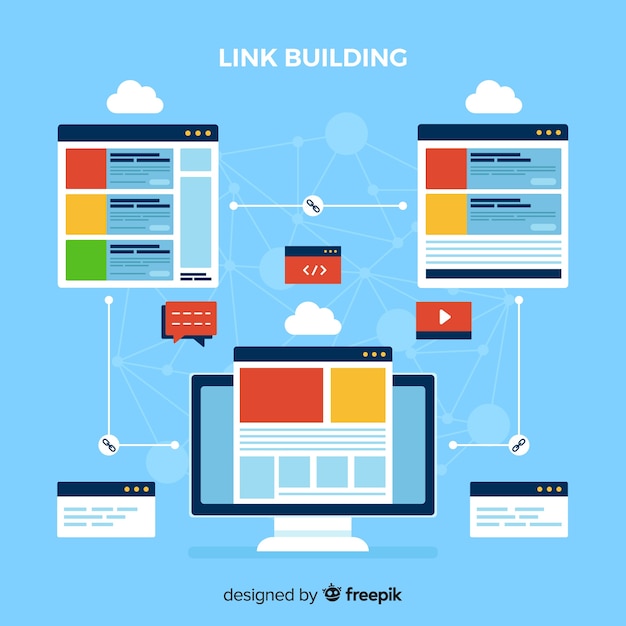 Vector link building concept